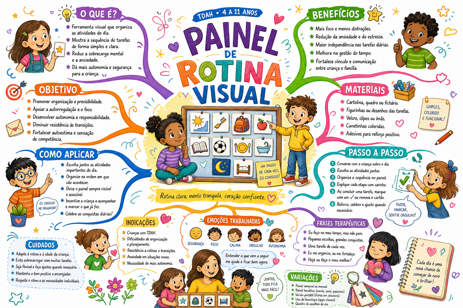 Painel de Rotina Visual – página 1